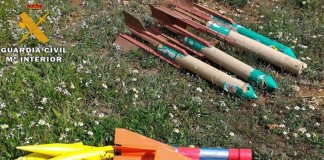 La Guardia Civil desactiva nueve cohetes anti-granizo en Munera (Albacete)