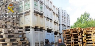 Tres detenidos por hurto de 84 palés de transporte de ajos