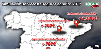 COAG advierte recorte seguros agrarios supondrá sobrecoste de 2.000 euros