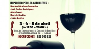 3, 4 y 5 de abril. Tomelloso. Curso de sumiller
