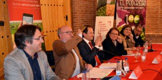 César Lumbreras (Agropopular), en los actos del centenario de El Progreso