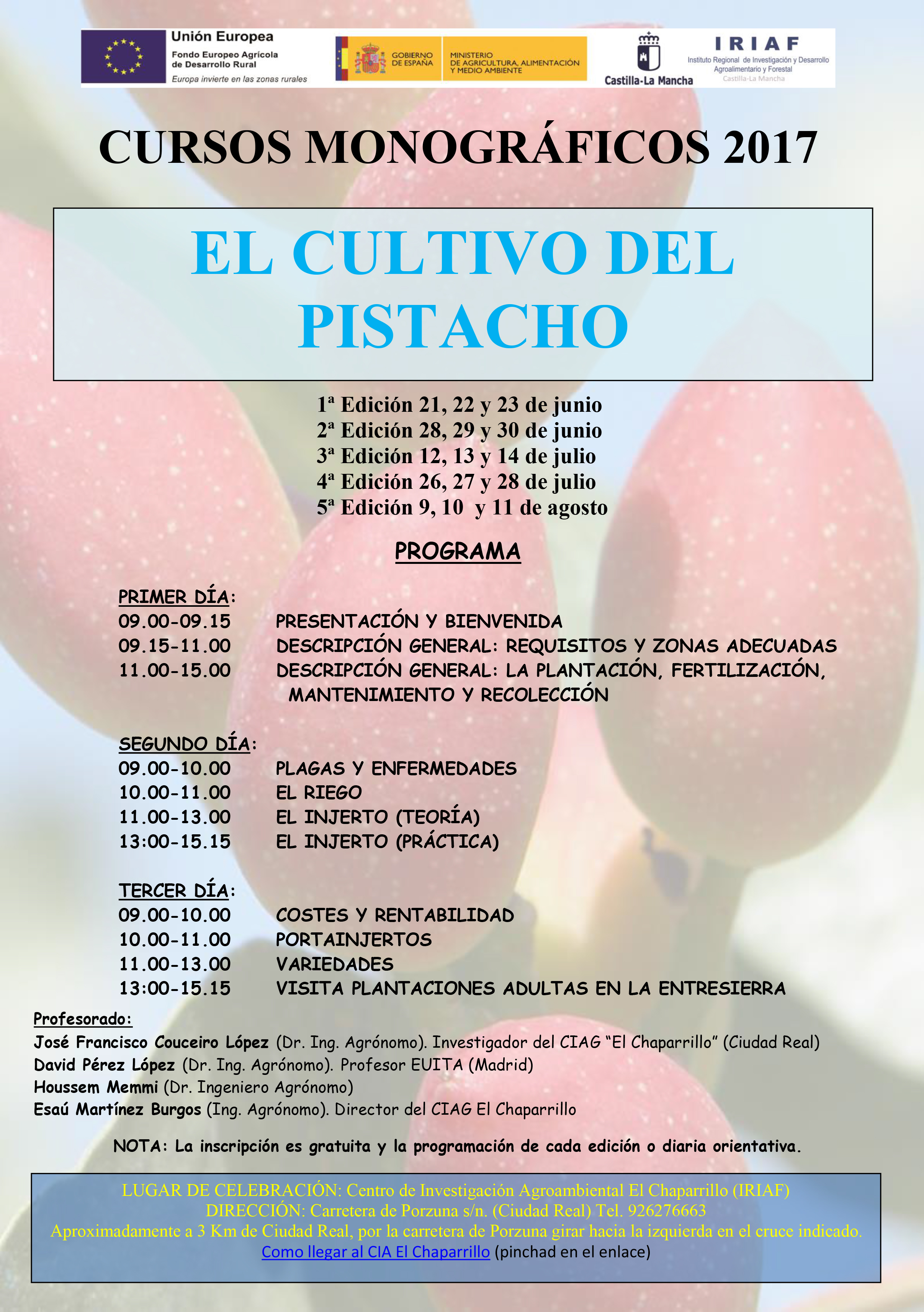 Programa Curso pistachero 2017