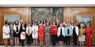 S.M. doña Letizia recibe a Junta Directiva Nacional de AFAMMER en Zarzuela