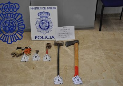 Detenidos presuntos autores robos con fuerza en explotación agrícola, en Valdepeñas