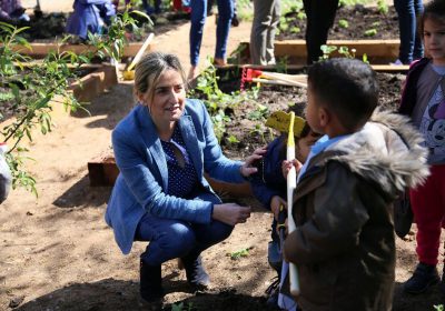 Escolares toledanos participan en plantación en huerto del Parque Nara