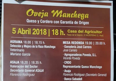 Valdepeñas acoge una jornada sobre Oveja Raza Manchega y Queso Manchego