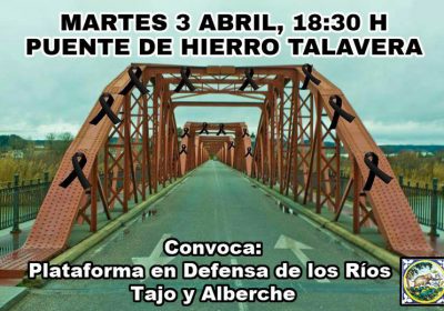 Plataforma en defensa Tajo y Alberche celebra concentración este martes