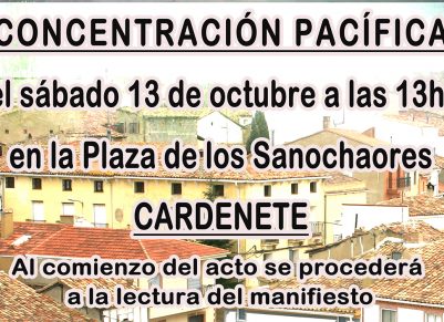 Nueva concentración contra la ganadería industrial ahora en Cardenete