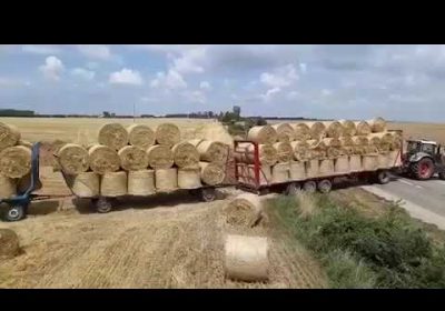 Cruce peligroso para un tractor