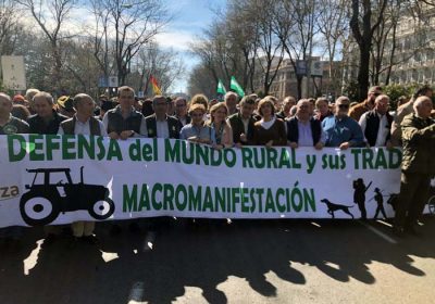 Carmen Quintanilla, en la manifestación en defensa del medio rural y sus tradiciones