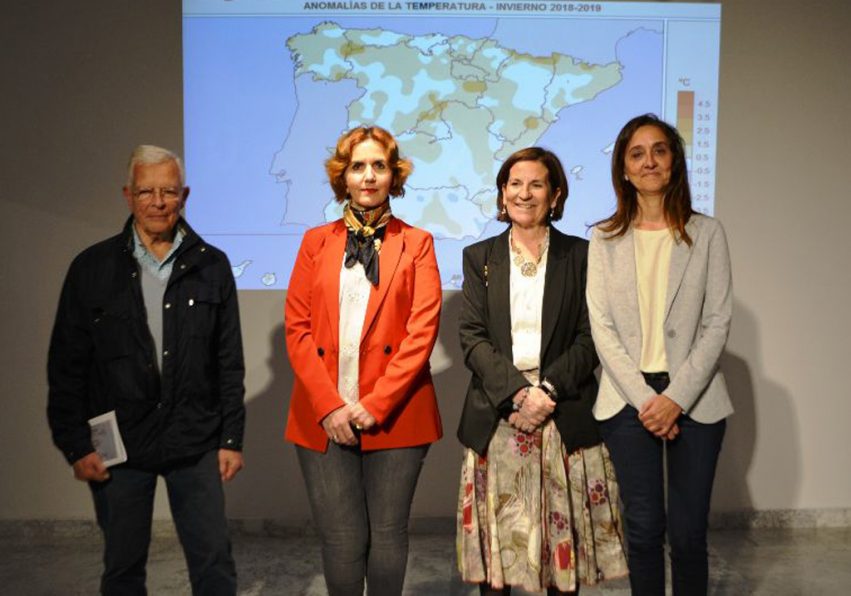 Flora Bellón con Paloma Castro y miembros AEMET 20032019