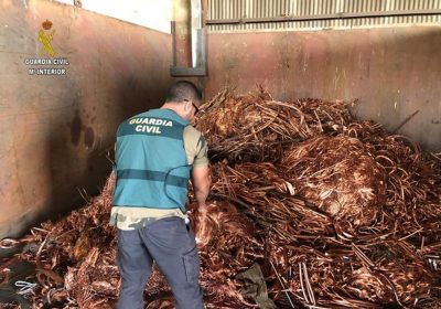 Desarticulada una organización criminal especializada en robos de cobre a nivel nacional Guardia