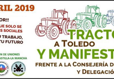 Itinerario de la tractorada de Unión de Uniones de Castilla-La Mancha