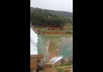 El embalse de Peñarroya vuelve a verter agua