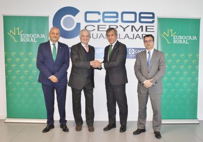 Eurocaja Rural y CEOE-CEPYME Guadalajara renuevan apuesta por desarrollo y crecimiento empresarial