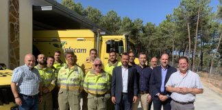 Nueva base del retén contra incendios, en Navamorcuende (Toledo)