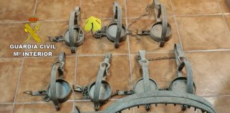 Incauta ocho cepos de caza que se ofertaban por Internet