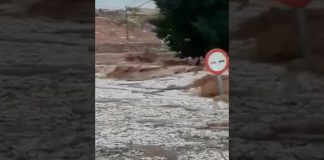 Riada tras las lluvias en Ossa de Montiel (Albacete)