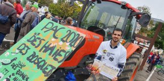 Participan en movilización en Estrasburgo para pedir una nueva política agraria