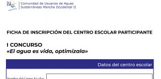 CUAS Mancha Occidental II convoca Concurso Escolar sobre ahorro de agua