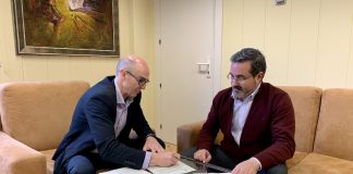 Firman convenio para el arreglo del camino del Cirujano