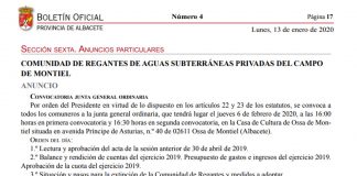 CUAS Campo de Montiel convoca su Junta General Ordinaria
