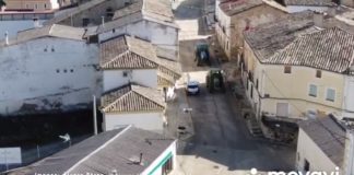 VÍDEO: Desinfección de calles de Cañaveras (Cuenca), a vista de pájaro