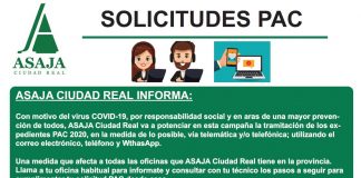 ASAJA Ciudad Real potenciará las tramitaciones PAC vía telemática y telefónica