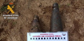 Desactivan dos obuses de la Guerra Civil, en finca provincia Toledo
