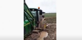 VÍDEO: Tractores después de la tormenta