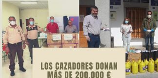 Los cazadores donan más de 200.000 euros contra el COVID-19