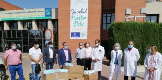 Agricultores donan 12.500 mascarillas al Hospital Mancha Centro