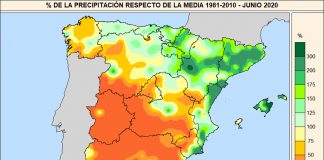 Junio 2020, un mes húmedo, superando las precipitaciones en un 9%
