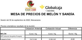 Lonja Melón y sandía. Castilla-La Mancha. 30-septiembre-2020