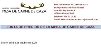Mesa Carne de Caza. Ciudad Real. 21-octubre-2020