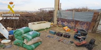 Guardia Civil detiene a tres personas por robos en naves agrícolas