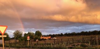Vídeo. Lloviendo y atardeciendo en La Mancha