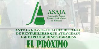 ASAJA convoca una tractorada el 27 de mayo en Albacete