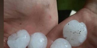 La tormenta de Huete (Cuenca) deja granizo de gran tamaño