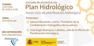Confederación Hidrográfica del Guadiana convoca una jornada de presentación del nuevo Plan Hidrológico 2022-2027