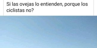 ¿Si las ovejas lo entienden por qué los ciclistas no?