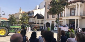 Agricultores de Socuéllamos protestan contra el precio de la uva