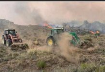 Vídeo. La rápida intervención de unos agricultores conquenses evitan un incendio incendio
