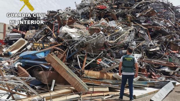 material recuperado material robado recuperado