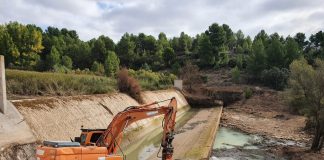 La Confederación Hidrográfica del Júcar inicia la demolición del azud del Torcío Presa Azud del Torcío