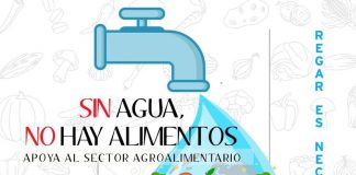 Regar es necesario. Sin agua no hay alimentos, apoya al sector agroalimentario