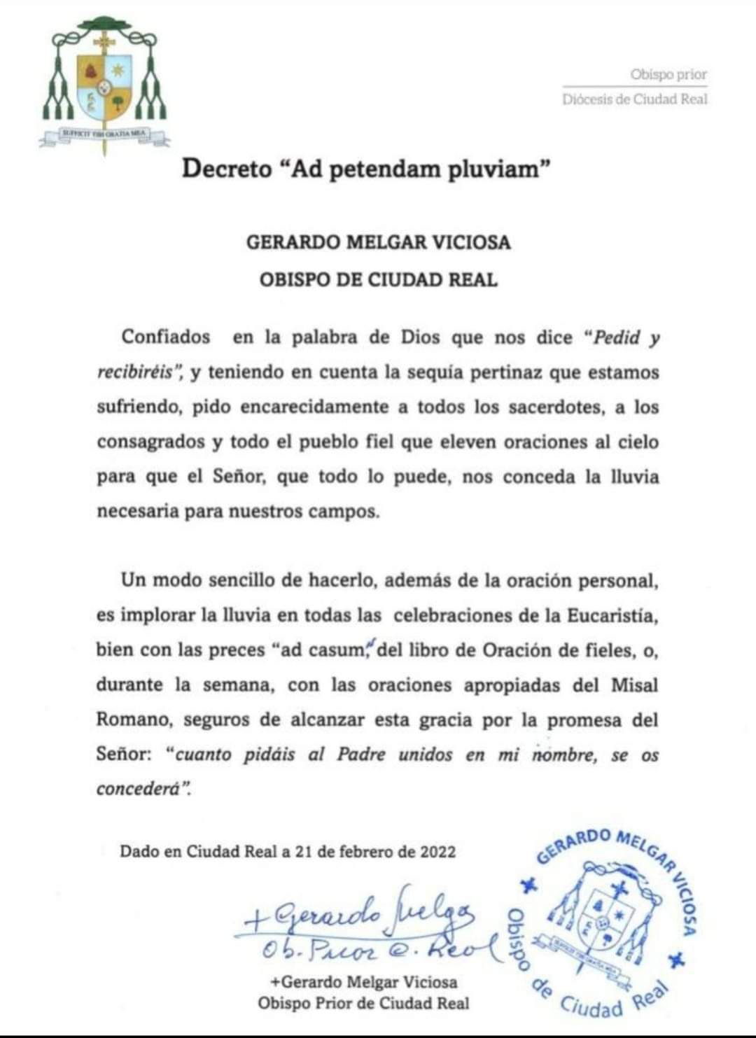 decreto obispo