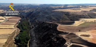 Investigado el conductor de una cosechadora como presunto autor de un incendio forestal incendio cosechadora