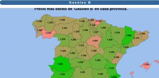 Los precios mínimos del gasóleo B (agrícola) en España: entre 0,992 y 1,539 euros/litro gasóleo B