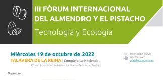 Últimas plazas para asistir al III ‘Fórum Internacional del Almendro y el Pistacho’
